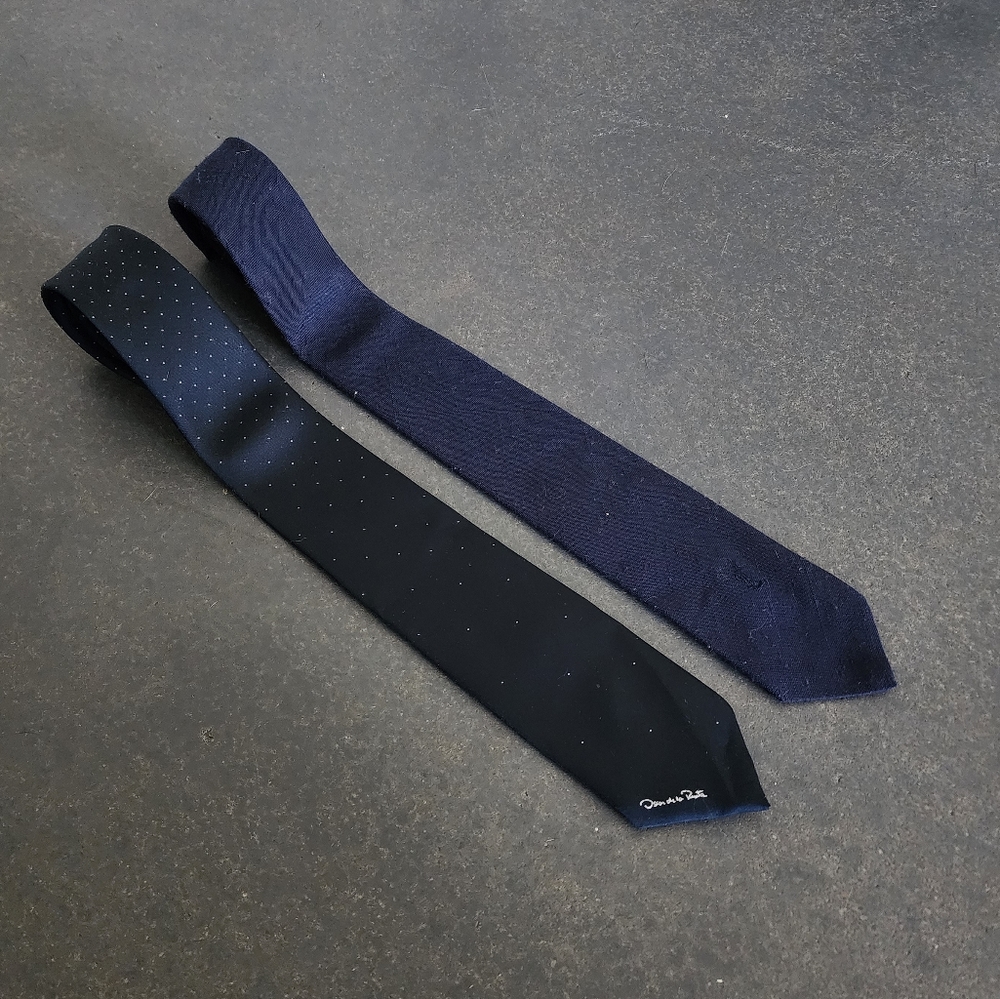 Vintage Designer Ties in Navy